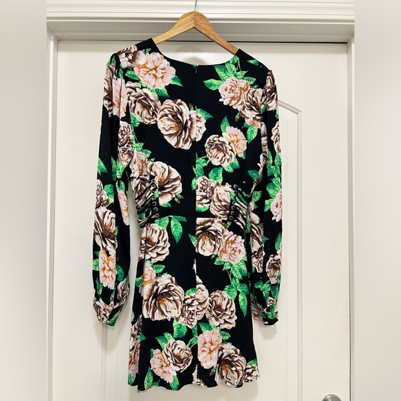 NWOT AFRM Nami Floral Corset Tie Mini Dress - Picture 6 of 11